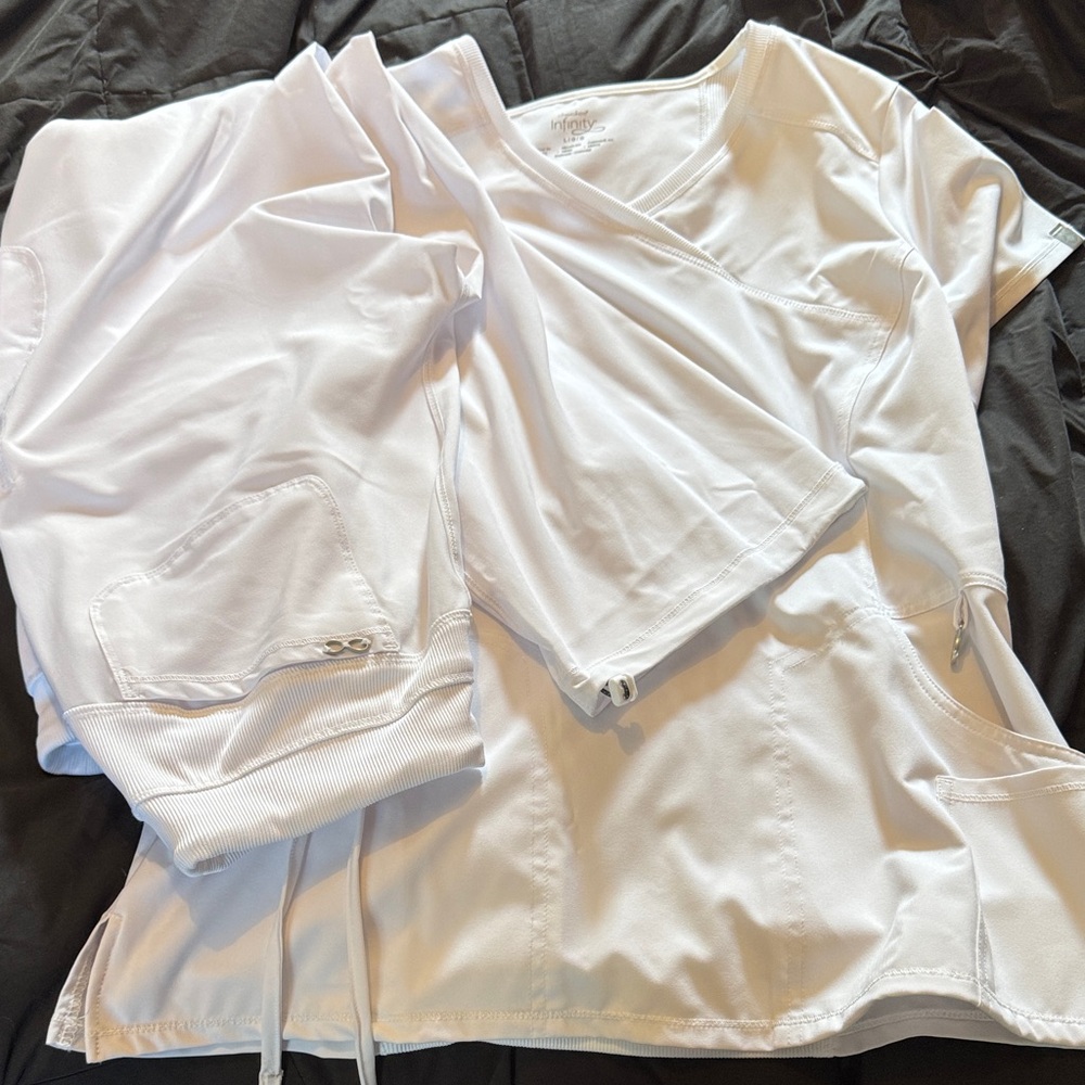 White Women's Scrub Set